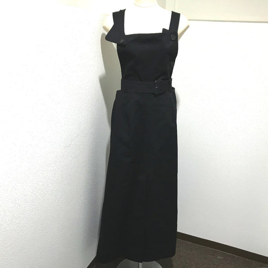 IRENE 20A85006 Double Wrap Apron Dress サロペット エプロン ワンピース レディース ブラック