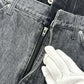IRENE 25A88004 ダブルウエストデニムパンツ アパレル ボトムス ジーンズ デニムパンツ コットン レディース ブラック