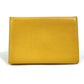 HERMES Calvi Business Card Case Leather Accessory Pass Case Card Case Epson Women's Yellow