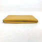 HERMES Calvi Business Card Case Leather Accessory Pass Case Card Case Epson Women's Yellow