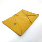 HERMES Calvi Business Card Case Leather Accessory Pass Case Card Case Epson Women's Yellow