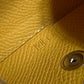 HERMES Calvi Business Card Case Leather Accessory Pass Case Card Case Epson Women's Yellow