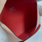Hermes Bicolor Calvi Verso Business Card Holder, Bifold Pass Case, Card Case, Epson, Women's, Pink