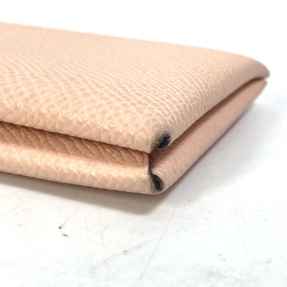 Hermes Bicolor Calvi Verso Business Card Holder, Bifold Pass Case, Card Case, Epson, Women's, Pink