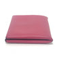 HERMES Calvi silver hardware bifold card case, business card holder, and coin case in Evercolor rose pink.