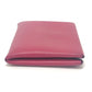 HERMES Calvi silver hardware bifold card case, business card holder, and coin case in Evercolor rose pink.