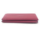 HERMES Calvi silver hardware bifold card case, business card holder, and coin case in Evercolor rose pink.