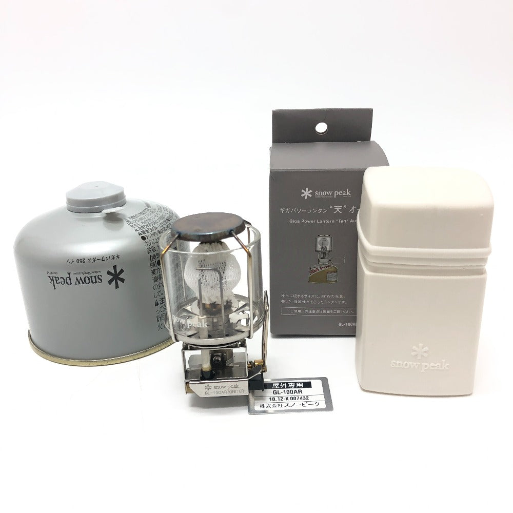 Snow Peak GL-100AR Snow Peak GigaPower Lantern Ten Auto Gas Lantern Goods Stainless Unisex Gray