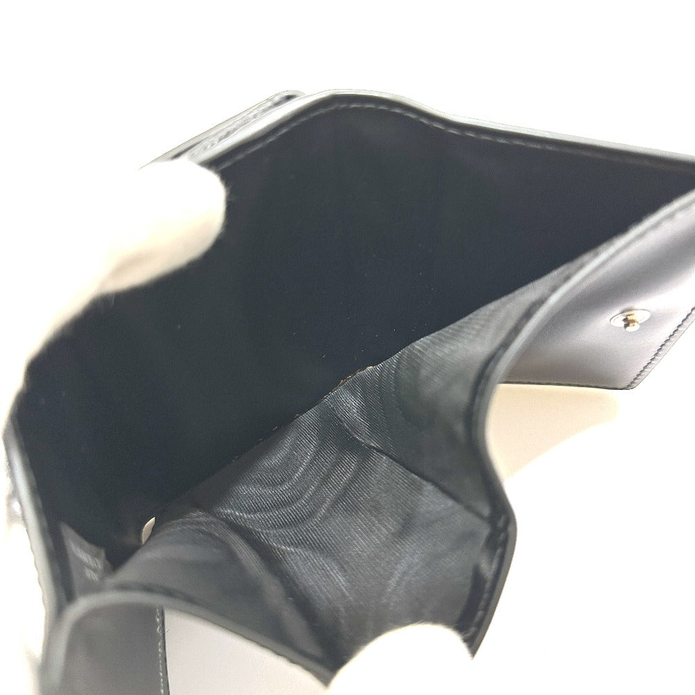 Maison Margiela SA2UI0005 Stitch Compact Wallet, Short Tri-fold Leather Wallet, Women's, Black