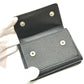 Maison Margiela SA2UI0005 Stitch Compact Wallet, Short Tri-fold Leather Wallet, Women's, Black