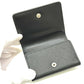 Maison Margiela SA2UI0005 Stitch Compact Wallet, Short Tri-fold Leather Wallet, Women's, Black
