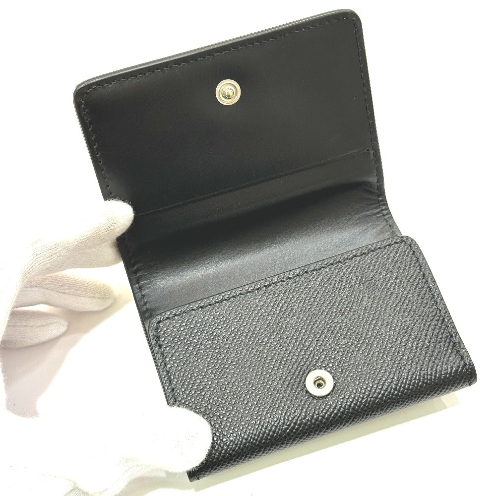 Maison Margiela SA2UI0005 Stitch Compact Wallet, Short Tri-fold Leather Wallet, Women's, Black