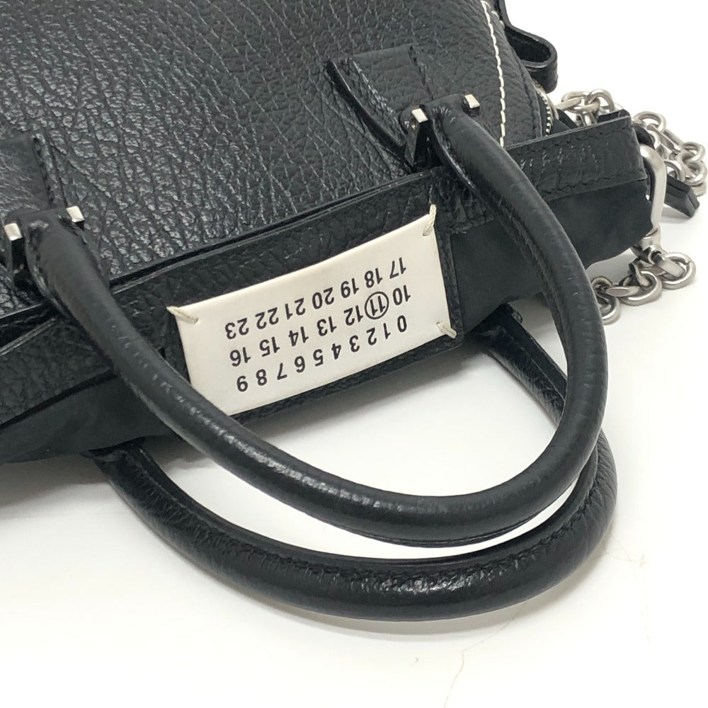 Maison Margiela 56WG0081 5AC マイクロ カバン 2WAY チェーン ショルダー ハンドバッグ レザー レディース ブラック