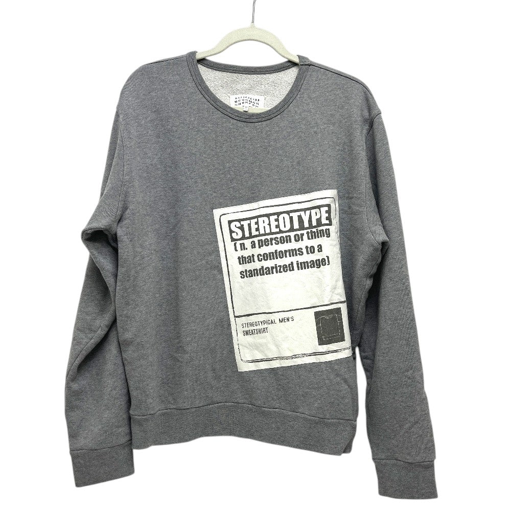Maison Margiela S50GU0064 STEREOTYPE Crewneck Sweatshirt Stereotype Sweat Apparel 18AW trainer cotton gray Used