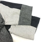 mikomori C0015 A1LR01 Apparel Patchwork Off-the-Shoulder Short Sleeve Flared Dress, Women's, Gray x Black