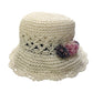 BEBE Accessories - Bebe Paper Hat, Fashion Accessories, Straw Hat with Pom-Poms, Paper, Kids, White