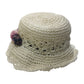 BEBE Accessories - Bebe Paper Hat, Fashion Accessories, Straw Hat with Pom-Poms, Paper, Kids, White