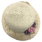 BEBE Accessories - Bebe Paper Hat, Fashion Accessories, Straw Hat with Pom-Poms, Paper, Kids, White