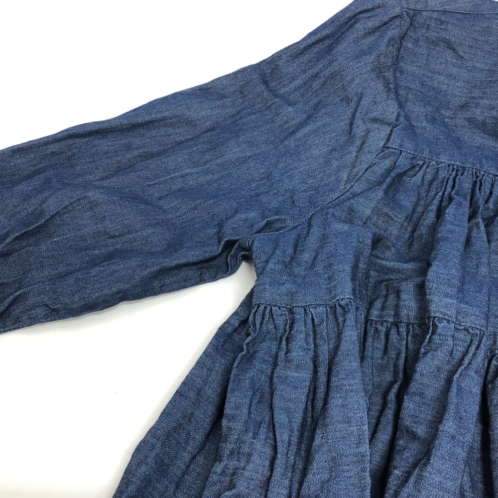 Merlette NYC 4010300290 Ron Herman Collaboration Soliman Apparel Denim Long Sleeve Dress, Cotton, Women's, Blue