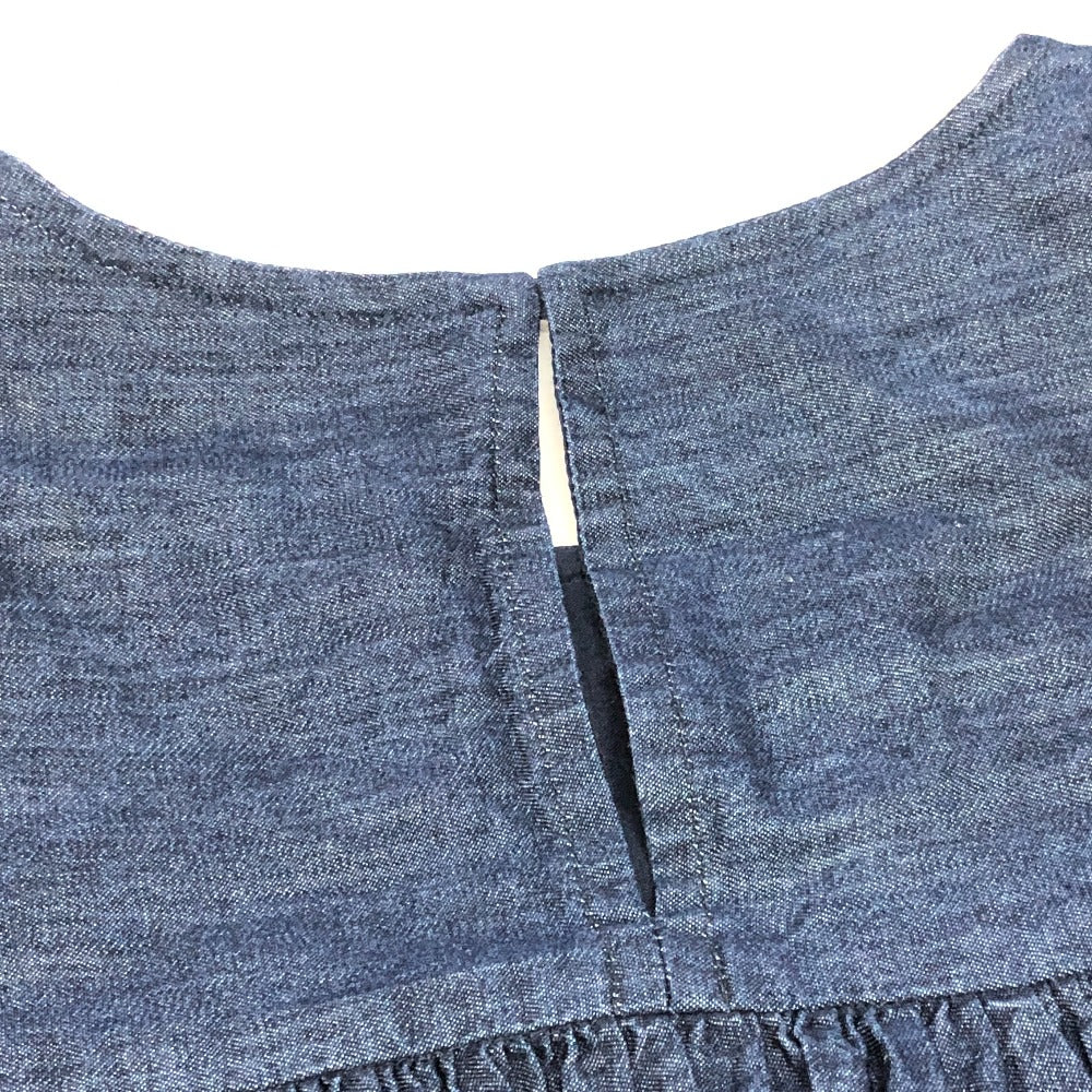 Merlette NYC 4010300290 Ron Herman Collaboration Soliman Apparel Denim Long Sleeve Dress, Cotton, Women's, Blue