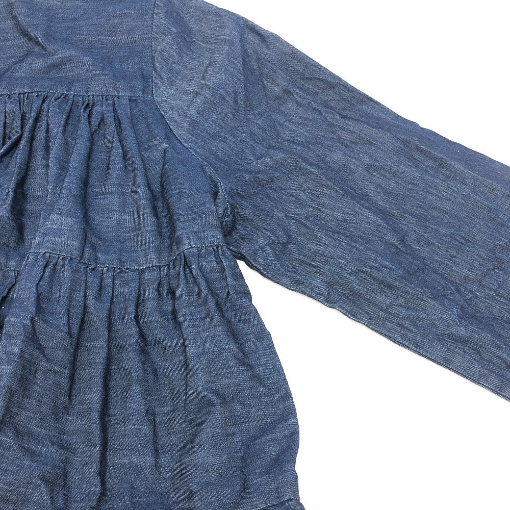 Merlette NYC 4010300290 Ron Herman Collaboration Soliman Apparel Denim Long Sleeve Dress, Cotton, Women's, Blue