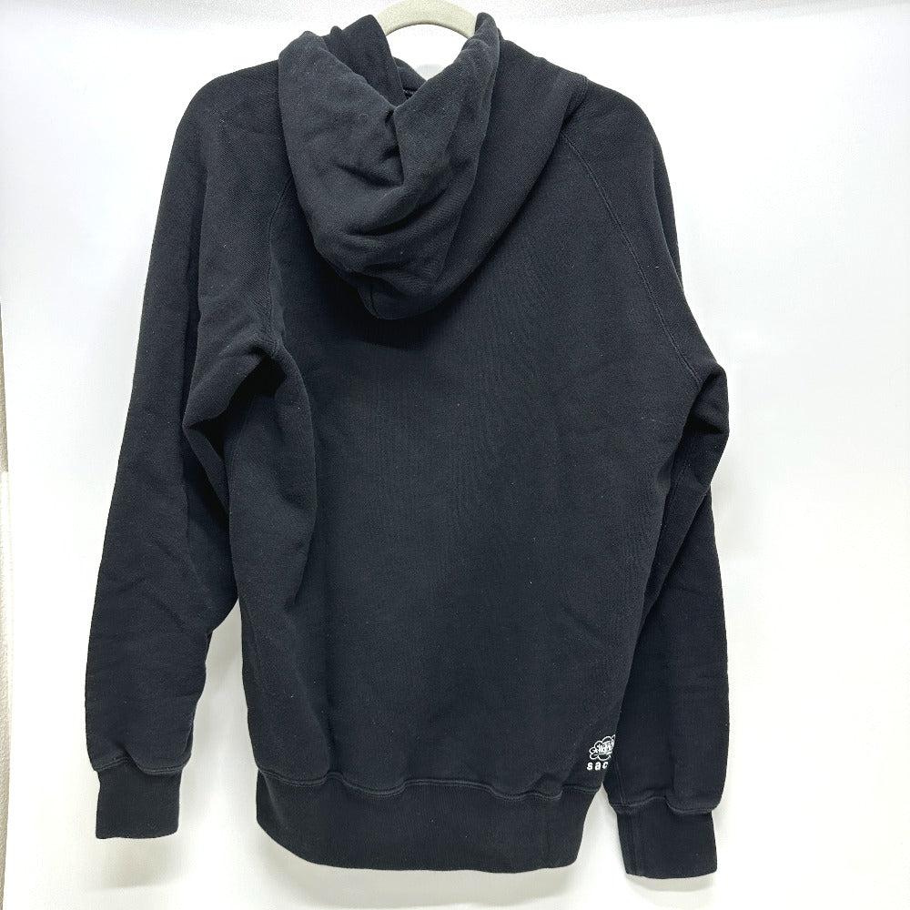 Sacai 21-0305S logo Apparel Clothing Hoodies Pullovers Tops Sweatshirts Parka cotton Black Used
