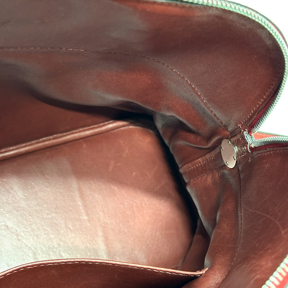 HERMES Bolide 35 2-Way Handbag in Taurillon Clemence Leather, Rouge H Leather with Silver Hardware, Red