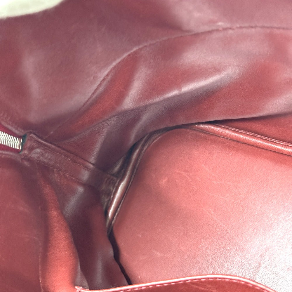 HERMES Bolide 35 2-Way Handbag in Taurillon Clemence Leather, Rouge H Leather with Silver Hardware, Red