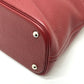 HERMES Bolide 35 2-Way Handbag in Taurillon Clemence Leather, Rouge H Leather with Silver Hardware, Red
