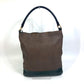 CELINE Two-Tone Striped Tote Bag, Leather Shoulder Bag, Women's, Brown