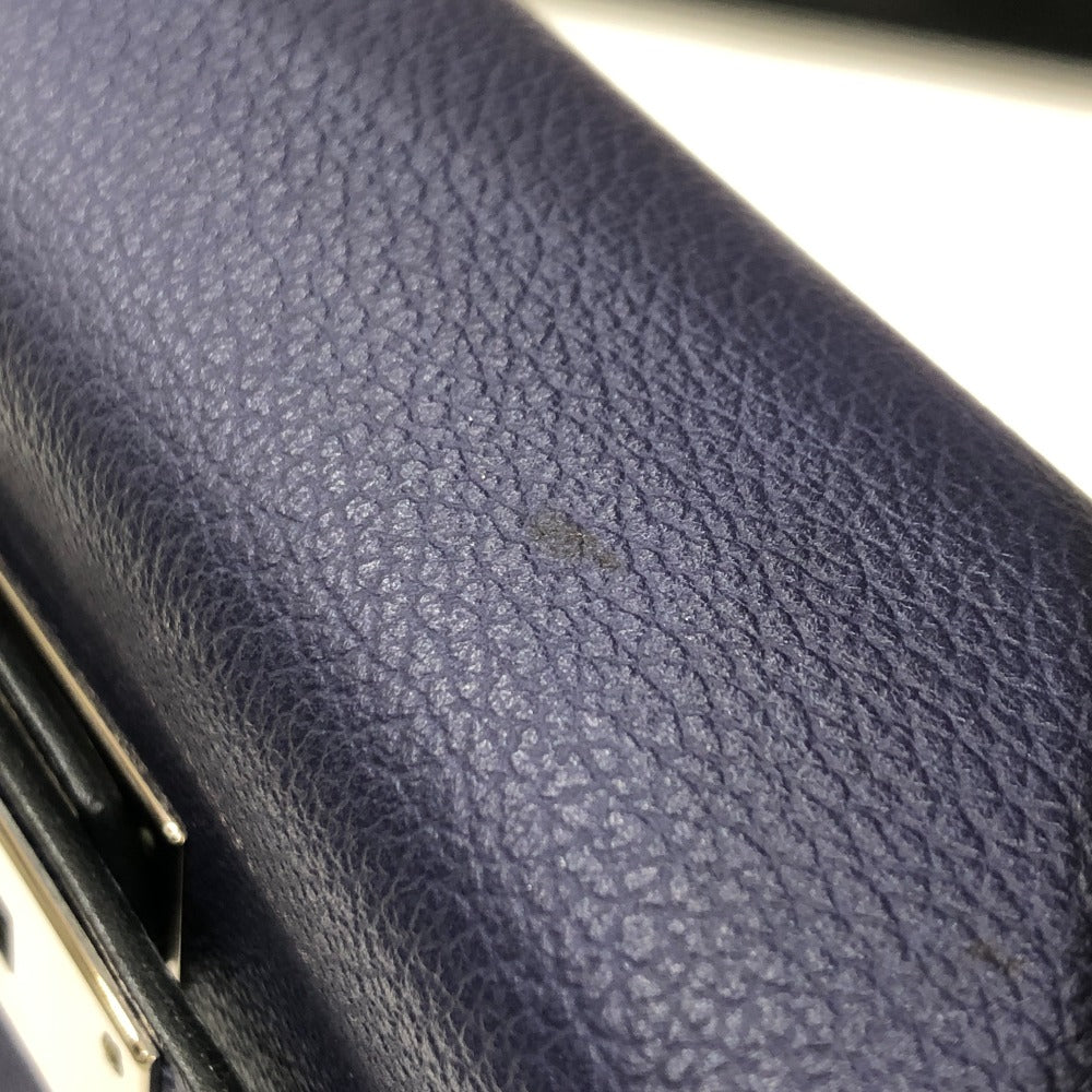 HERMES Kelly Verso 28 Inner Stitching Bag, 2-Way Shoulder Bag/Handbag, Evercolor, Women's, Blue Ankle/Blue Zellige, Silver Hardware