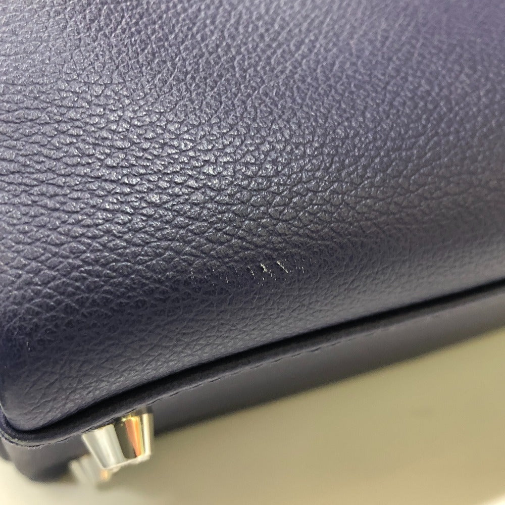 HERMES Kelly Verso 28 Inner Stitching Bag, 2-Way Shoulder Bag/Handbag, Evercolor, Women's, Blue Ankle/Blue Zellige, Silver Hardware