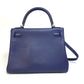 HERMES Kelly Verso 28 Inner Stitching Bag, 2-Way Shoulder Bag/Handbag, Evercolor, Women's, Blue Ankle/Blue Zellige, Silver Hardware