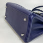 HERMES Kelly Verso 28 Inner Stitching Bag, 2-Way Shoulder Bag/Handbag, Evercolor, Women's, Blue Ankle/Blue Zellige, Silver Hardware
