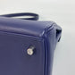 HERMES Kelly Verso 28 Inner Stitching Bag, 2-Way Shoulder Bag/Handbag, Evercolor, Women's, Blue Ankle/Blue Zellige, Silver Hardware