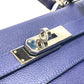 HERMES Kelly Verso 28 Inner Stitching Bag, 2-Way Shoulder Bag/Handbag, Evercolor, Women's, Blue Ankle/Blue Zellige, Silver Hardware