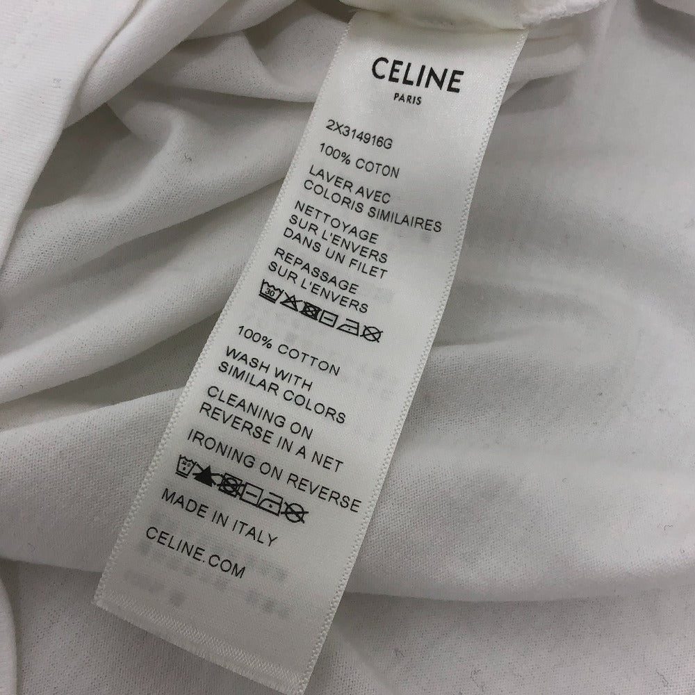 CELINE 653N 2AWB6 ロゴ 半袖 Tシャツ 半袖シャツ 夏服 半袖Ｔシャツ コットン レディース ホワイト