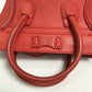 CELINE 168243 Nano Shopper Luggage Bag, Crossbody Shoulder Bag, Handbag, Leather, Women's, Lipstick Red