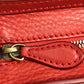 CELINE 168243 Nano Shopper Luggage Bag, Crossbody Shoulder Bag, Handbag, Leather, Women's, Lipstick Red