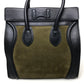 CELINE 165213 Luggage Mini Shopper Shoulder Bag Tote Bag Suede/Leather Women's Khaki
