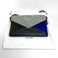 CELINE Shoulder Bag with Logo Hardware and Diamond Clutch, Suede/Leather, Gray and Black, Women's