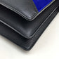 CELINE Shoulder Bag with Logo Hardware and Diamond Clutch, Suede/Leather, Gray and Black, Women's