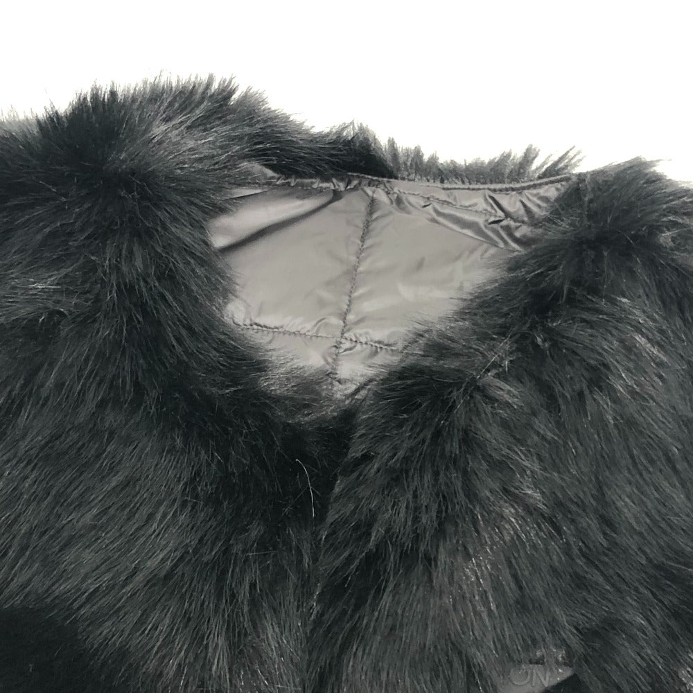 TAION EX-WR04A-SET-T2 Taion Extra Reversible Down and Eco-Fur Vest, Nylon, Women's, Black