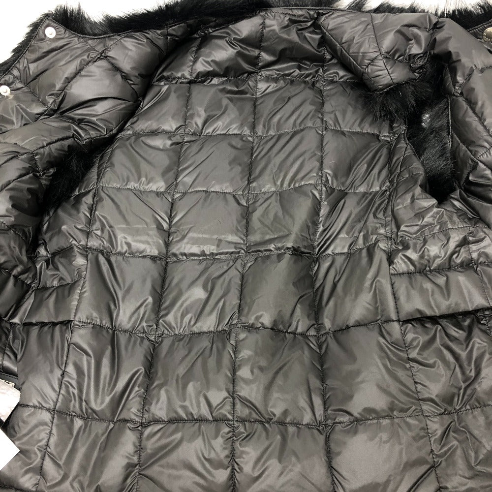 TAION EX-WR04A-SET-T2 Taion Extra Reversible Down and Eco-Fur Vest, Nylon, Women's, Black