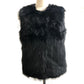 TAION EX-WR04A-SET-T2 Taion Extra Reversible Down and Eco-Fur Vest, Nylon, Women's, Black