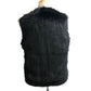 TAION EX-WR04A-SET-T2 Taion Extra Reversible Down and Eco-Fur Vest, Nylon, Women's, Black