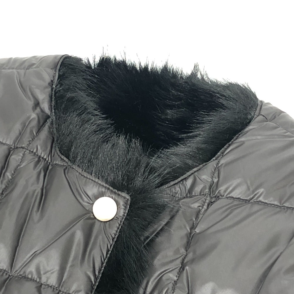 TAION EX-WR04A-SET-T2 Taion Extra Reversible Down and Eco-Fur Vest, Nylon, Women's, Black
