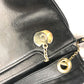 CELINE Logo Crossbody Bag Shoulder Bag Leather Women's Black
