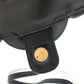 CELINE Logo Crossbody Bag Shoulder Bag Leather Women's Black