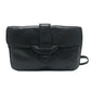 CELINE Logo Crossbody Bag Shoulder Bag Leather Women's Black